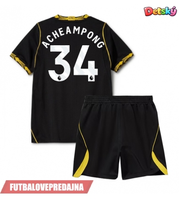 Lacne Dětský Futbalové dres Chelsea Josh Acheampong #34 2026-27 Krátky Rukáv - Preč (+ trenírky)